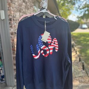 USA Navy Blue Crew Neck Sweater